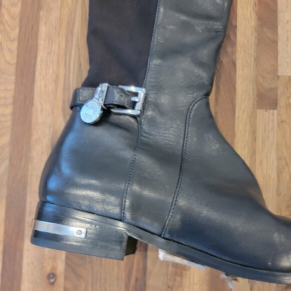 MICHAEL KORS Hamilton Stretch Leather Boots Size 6M Tall Riding Zip - Picture 12 of 16